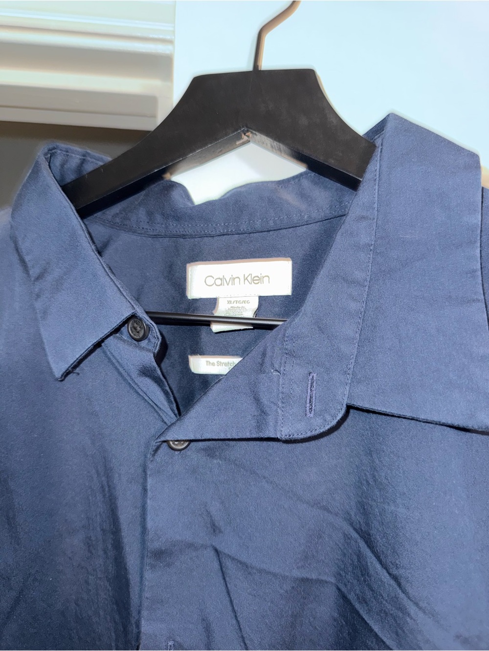 Calvin Klein Men's Deep Blue Lightweight Button-Front Shirt Jacket